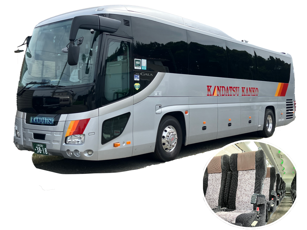神立観光の３６名乗りのバスの外観